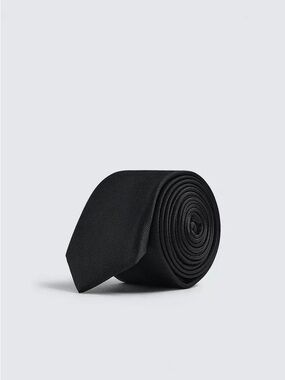 Zara | Basic Black Slim Tie